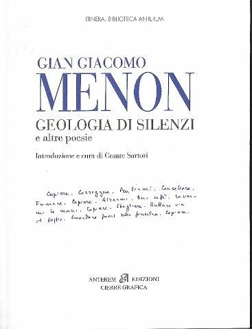 Geologia di silenzi_Gian Giacomo Menon